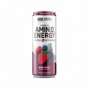 Optimum Nutrition ESSENTIAL AMIN.O. ENERGY+ Electrolytes Sparkling Berry Burst 355ml * 12 Cans (12 Servings) Hrvatska | 06ULYWZNC