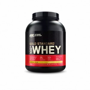 Optimum Nutrition GOLD STANDARD 100% WHEY™ Banana Cream 5 lb (73 Servings) Hrvatska | 74UCXHQNY