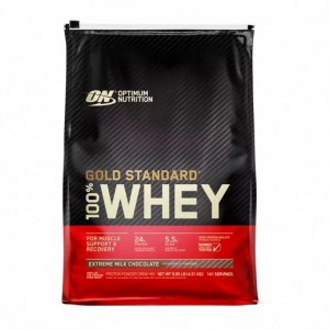 Optimum Nutrition GOLD STANDARD 100% WHEY™ Extreme Milk Chocolate 10 lb (141 Servings) Hrvatska | 17JADCNQU