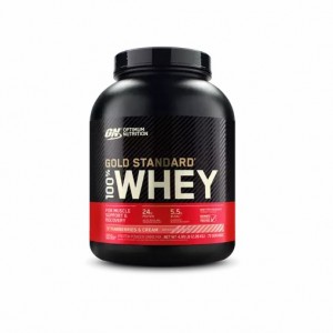 Optimum Nutrition GOLD STANDARD 100% WHEY™ Strawberries & Cream 5 lb (73 Servings) Hrvatska | 05RPICNKA