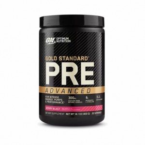 Optimum Nutrition GOLD STANDARD® Pre Advanced Berry Blast 0.88 lb (20 Servings) Hrvatska | 67UBJCKSO