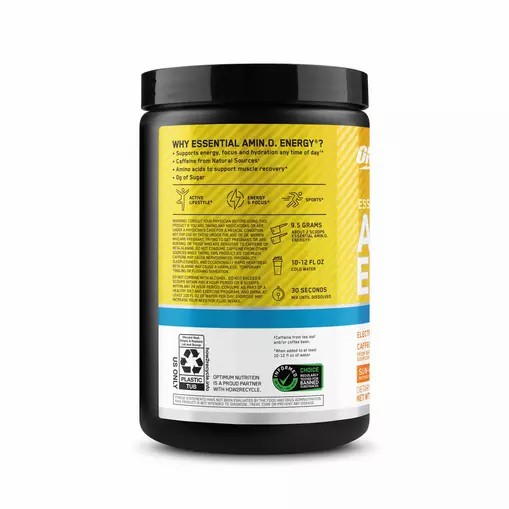 Optimum Nutrition Essential AMIN.O. ENERGY + Electrolytes *new* Sun-kissed Citrus 0.63 lb (30 Servings) Hrvatska | 16FXZMCSY