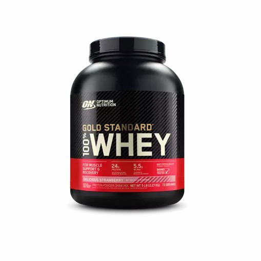 Optimum Nutrition GOLD STANDARD 100% WHEY™ Delicious Strawberry 5 lb (73 Servings) Hrvatska | 98LIMZXAG