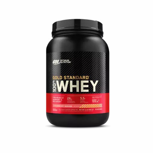 Optimum Nutrition GOLD STANDARD 100% WHEY™ Strawberry Banana 2 lb (30 Servings) Hrvatska | 94BJGKUZY