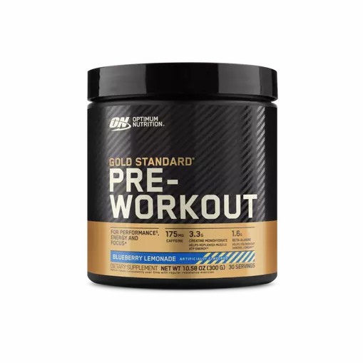 Optimum Nutrition GOLD STANDARD® Pre-Workout Blueberry Lemonade 0.66 lb (30 Servings) Hrvatska | 72ECIFKNW