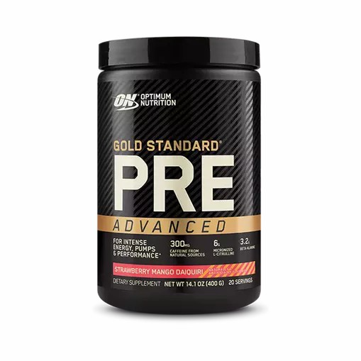 Optimum Nutrition GOLD STANDARD® Pre Advanced Strawberry Mango Daiquiri 0.88 lb (20 Servings) Hrvatska | 19KJULDYG