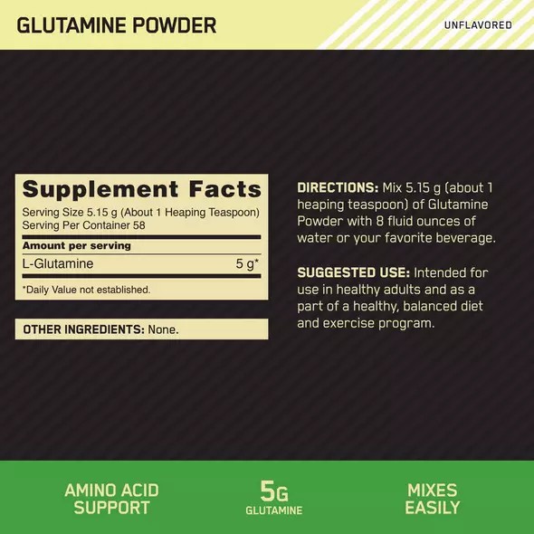 Optimum Nutrition Glutamine Powder 0.66 lb (58 Servings) Hrvatska | 31FWIGELP