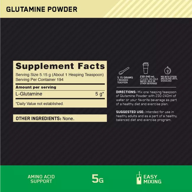 Optimum Nutrition Glutamine Powder Unflavoured 1kg Hrvatska | 25CRHYWXE