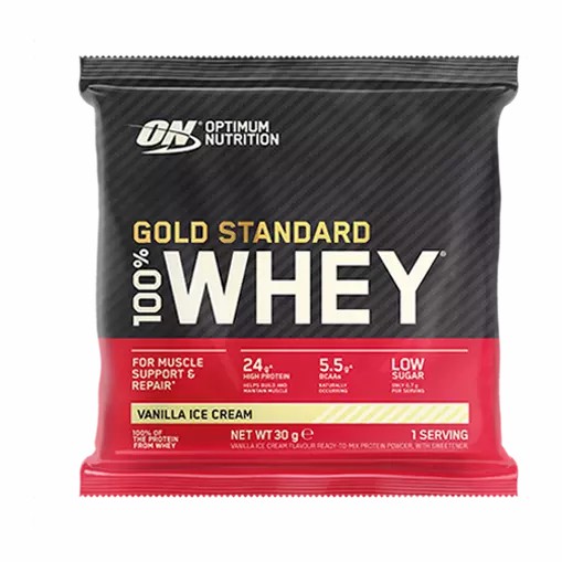 Optimum Nutrition Gold Standard 100% Whey Powder Sachets Vanilla Ice Cream 1 sachet (30 grams) Hrvatska | 63CDHJUAB