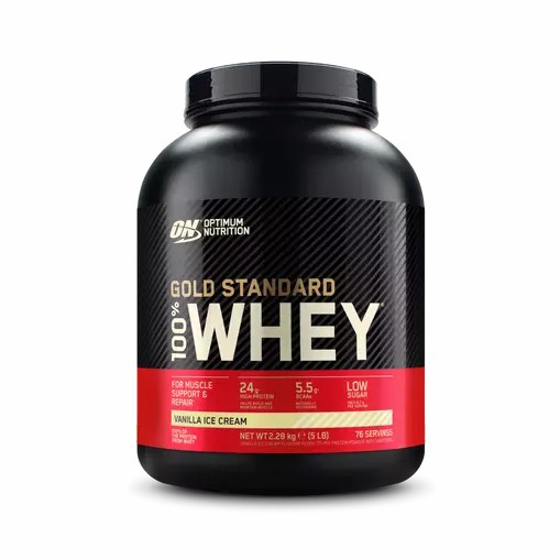 Optimum Nutrition Gold Standard 100% Whey Protein Powder Vanilla Ice Cream 2.28 kg (76 Servings) Hrvatska | 54DSXOART