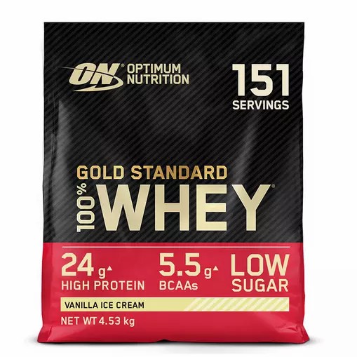 Optimum Nutrition Gold Standard 100% Whey Protein Powder Vanilla Ice Cream 4.53 kg (151 Servings) Hrvatska | 29LPHFUAN