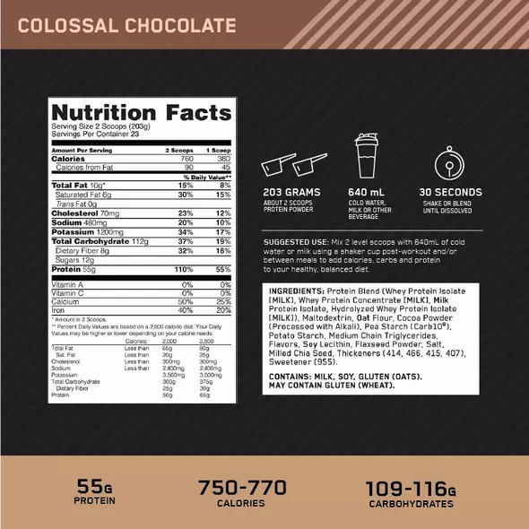 Optimum Nutrition Gold Standard Gainer Chocolate 4.67kg Hrvatska | 73ZCMYWFQ