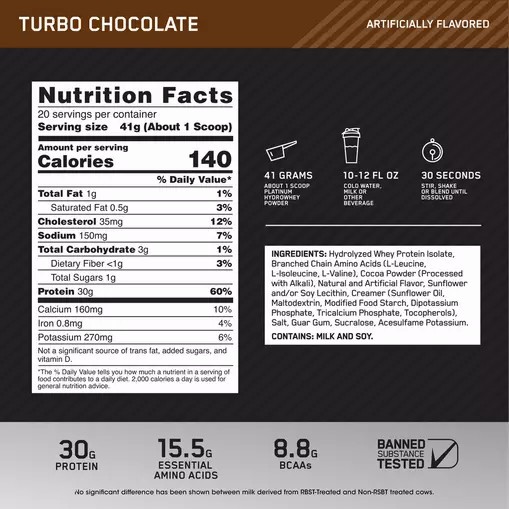 Optimum Nutrition PLATINUM HYDROWHEY™ Turbo Chocolate 1.8 lb - Notify me Hrvatska | 86PMXBEZG