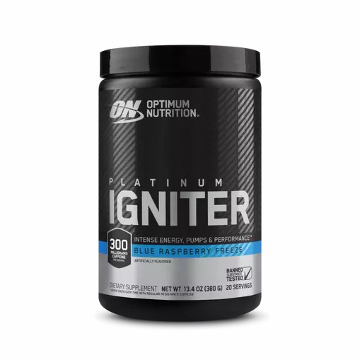 Optimum Nutrition Platinum Igniter Blue Raspberry Freeze 0.84 lb (20 Servings) Hrvatska | 65THQAFUB