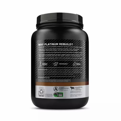 Optimum Nutrition Platinum Rebuild Dark Chocolate 1.67 lb (20 Servings) Hrvatska | 93GXFEIDM