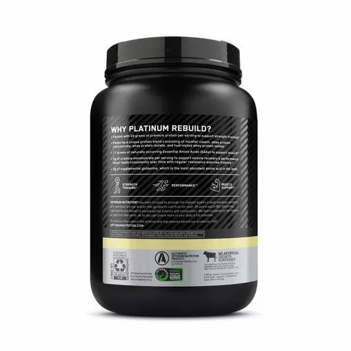 Optimum Nutrition Platinum Rebuild Vanilla Buttercream 1.63 lb (20 Servings) Hrvatska | 65CLFDUBT