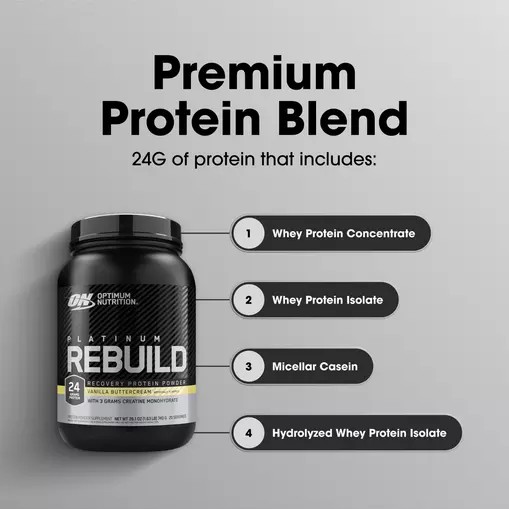 Optimum Nutrition Platinum Rebuild Vanilla Buttercream 1.63 lb (20 Servings) Hrvatska | 65CLFDUBT