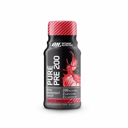 Optimum Nutrition Pure Pre 200 Pre-Workout Shot Berry 60ml (12 shots) Hrvatska | 84XEPIFQZ