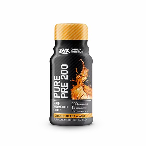 Optimum Nutrition Pure Pre 200 Pre-Workout Shot Orange 60ml (12 shots) Hrvatska | 46PCAOYLB