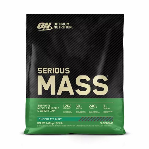 Optimum Nutrition Serious Mass Gainer Chocolate Mint 5.45 kg (16 Servings) Hrvatska | 43SWHJBFD